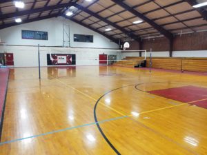 gymnasium and basketball/volleyball court