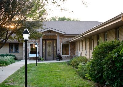 walkway to entrance - St. Gregory Recovery Center - addiction and mental health treatment in Iowa